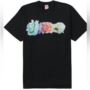 SUPREME Watercolor tee black L brand new DS sold out super rare! Water color
